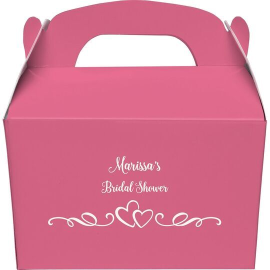 Two Hearts on a Vine Gable Favor Boxes
